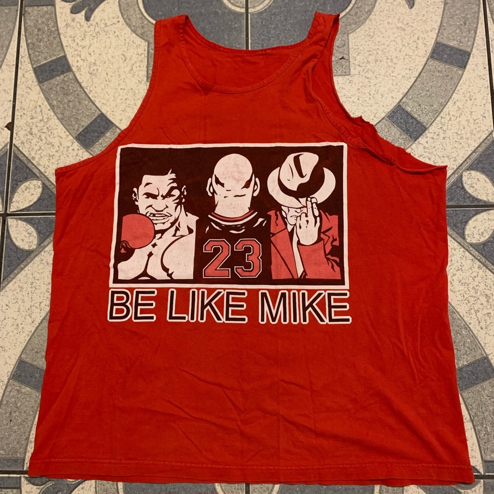 Vintage Be Like Mike Graphic Box Tank Top Sz XL - Picture 1 of 3